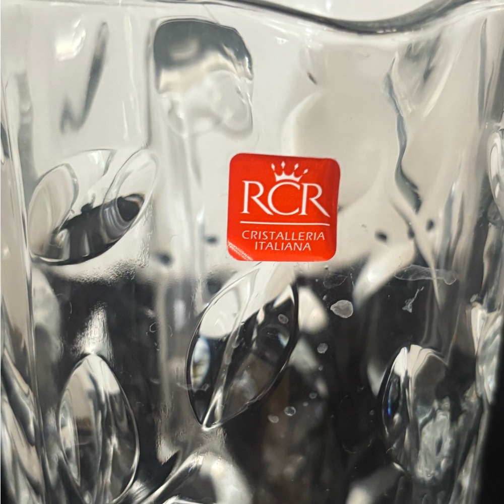 RVR cristalleria Italiana crystal glass pitcher with handle